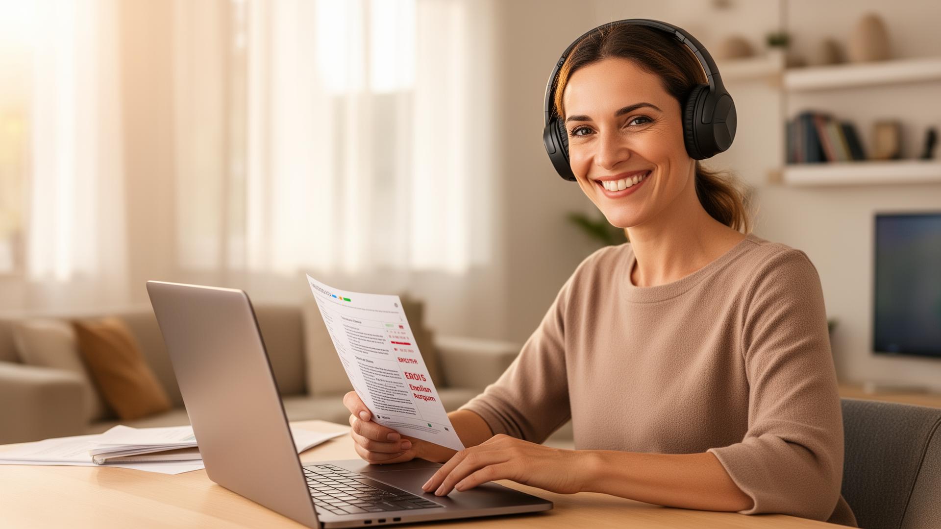 Studentessa che segue il corso di inglese online di Escape Campus